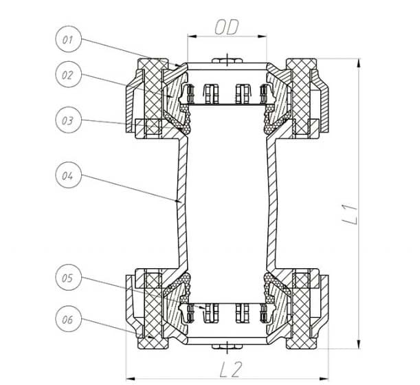 Mechanical Coupling Joint drawing