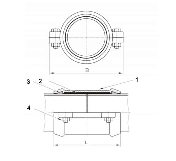 Pipe Coupling Clamp drawing