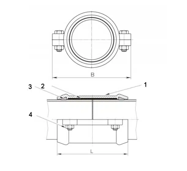 Pipe Coupling Clamp drawing