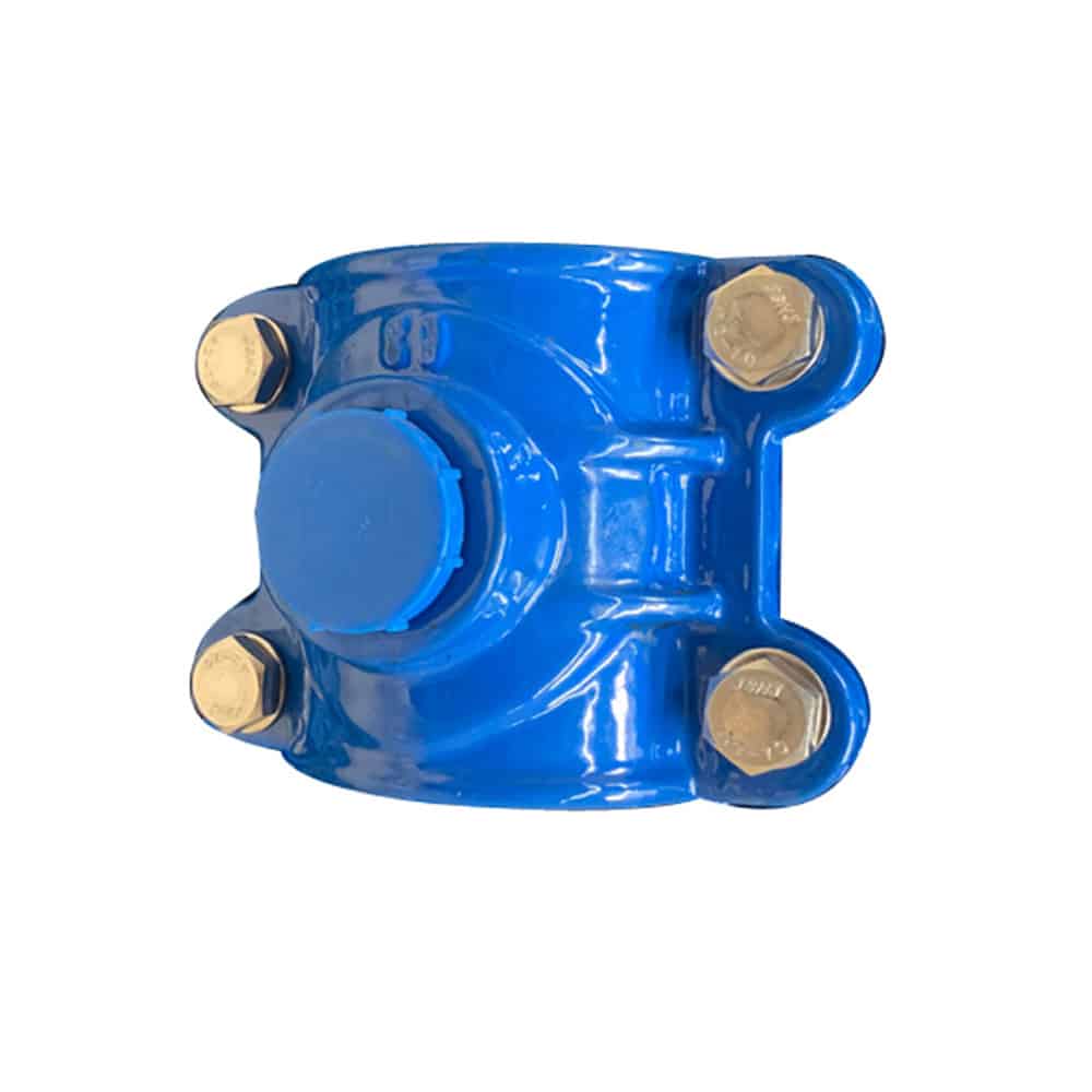 cast iron saddle clamp for PE and PVC pipe