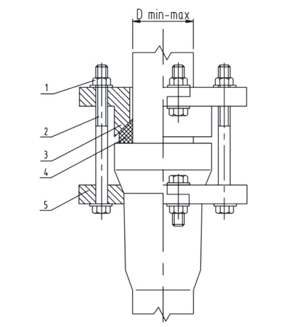 bell clamps drawing