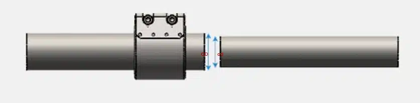 differe pipe od connection for repair coupler