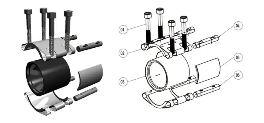 repair coupler assembling drawing