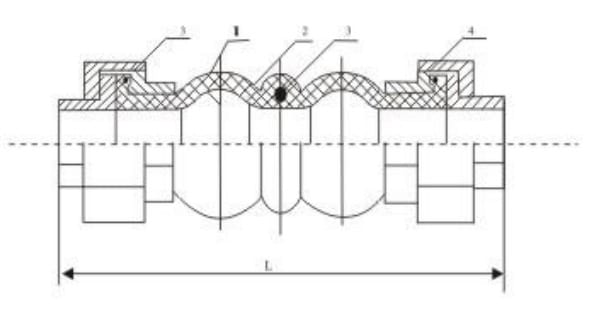 thread union rubber joint drawing