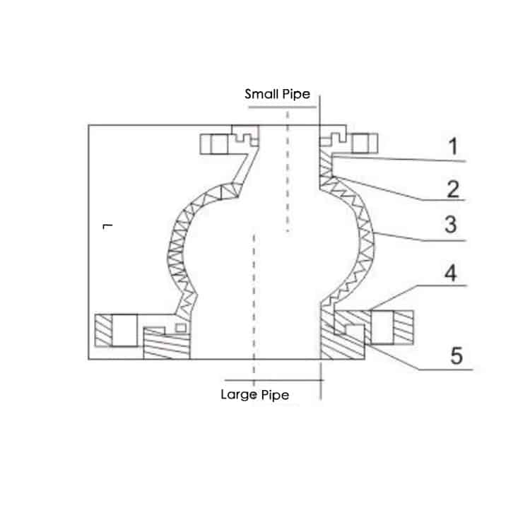 Flanged Eccentric Reducing Expansion Joints drawing