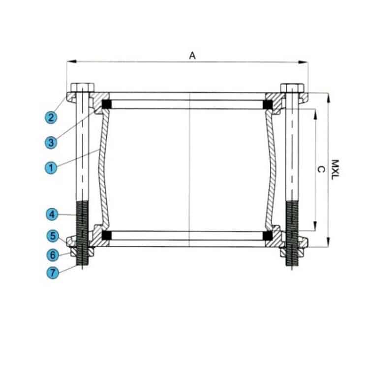 Gibault Joint With Cement Paint For Irrigation drawing