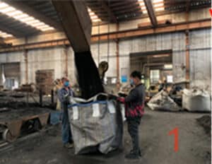 workers in casting workshop