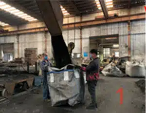 workers in casting workshop