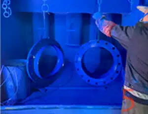 workers in coating workshop