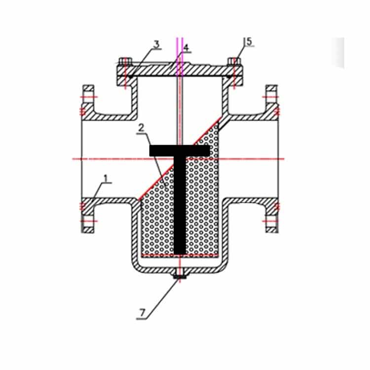 T strainer shape diagram