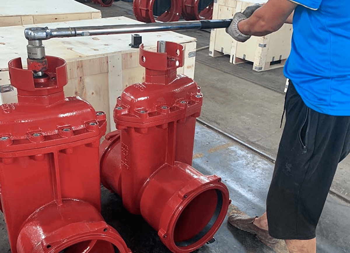 Torque Test According To AWWA C515 For Gate Valve