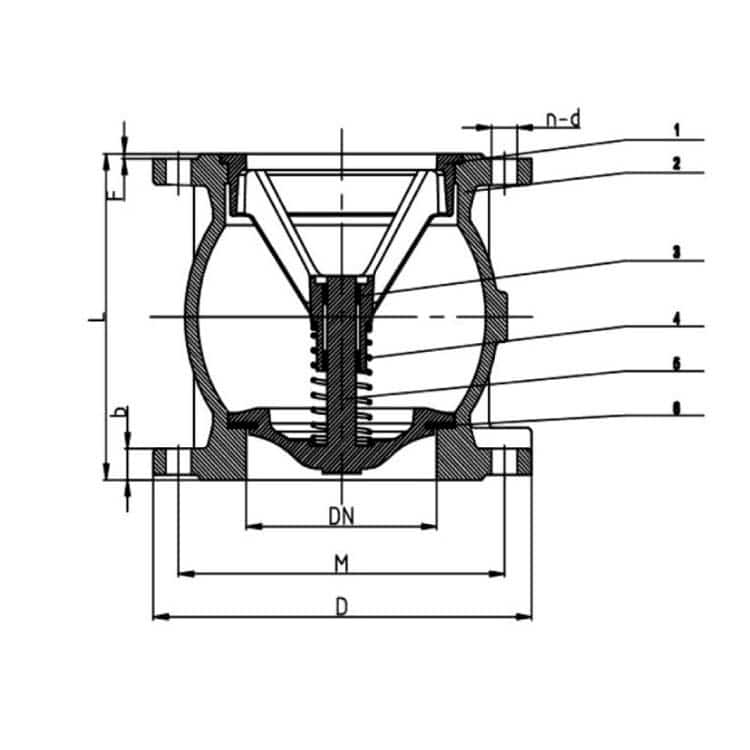 silent check valve drawing