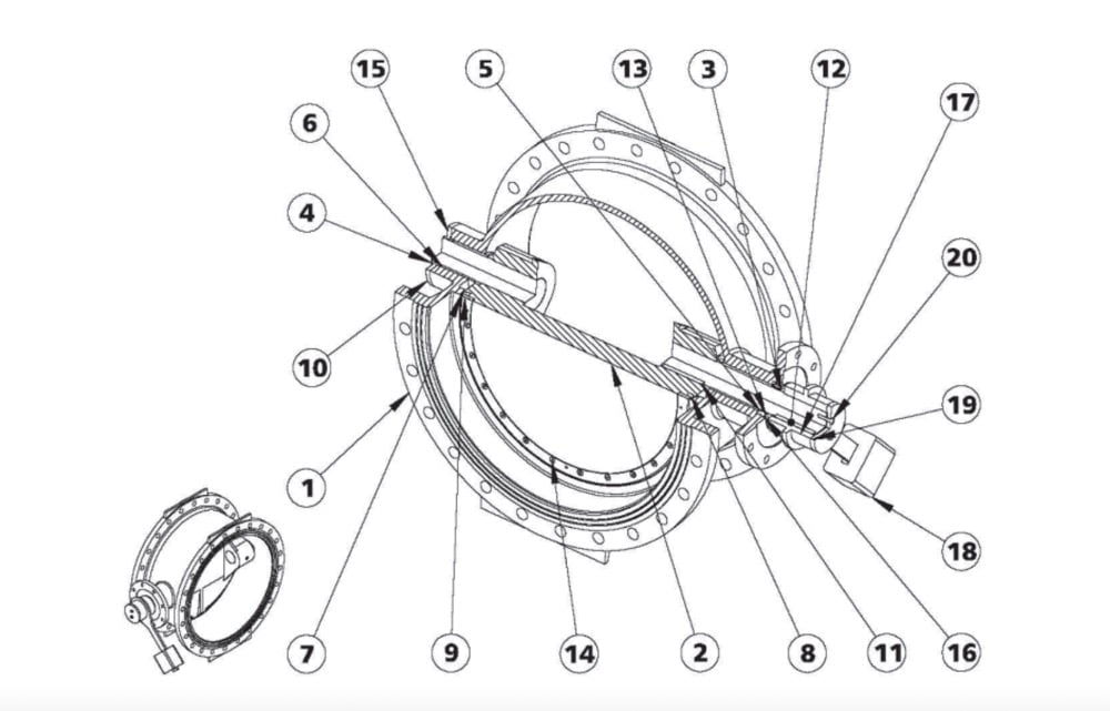 tilting check valve diagram