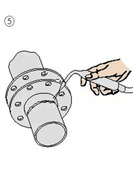 wafer type butterfly valve installation step 5