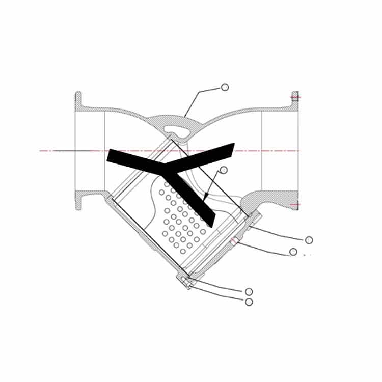 y strainer shape diagram