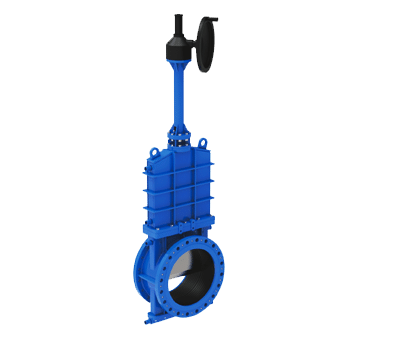 resilient seated bidirectional high pressure bonneted flanged gear operated rising stem knife gate valve for abrasive application