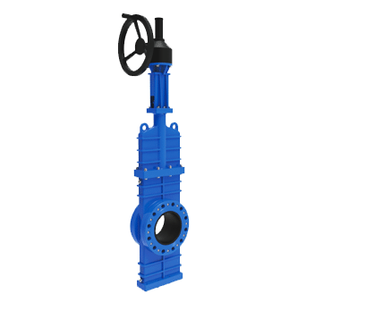 resilient seated bidirectional high pressure bonneted flanged knife gate valve for abrasive application