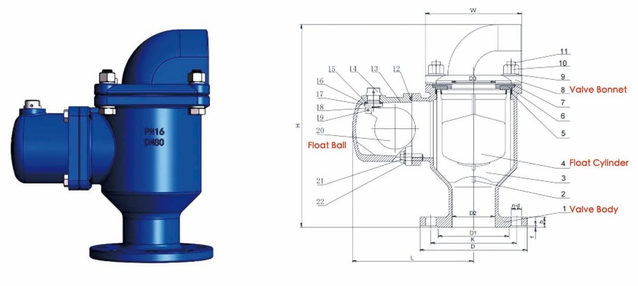 air valve drawing