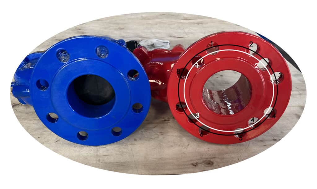 Underground fire hydrant flange