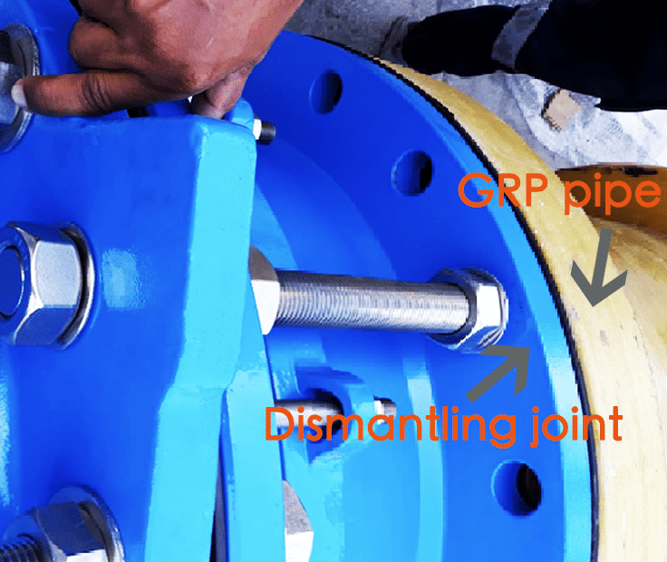 dismantling joint for GRP pipe