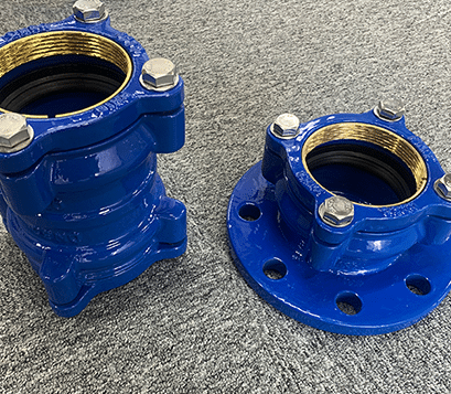 restrained coupling and flange adaptor for pe pipe