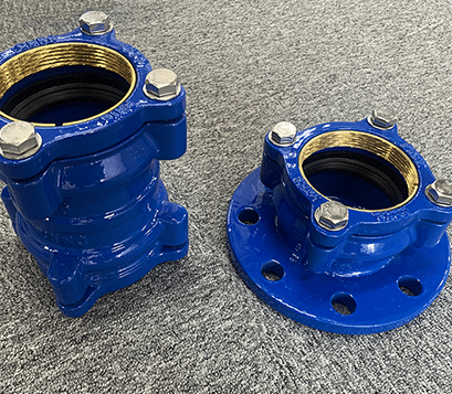 restrained flange adaptor for HDPE pipe