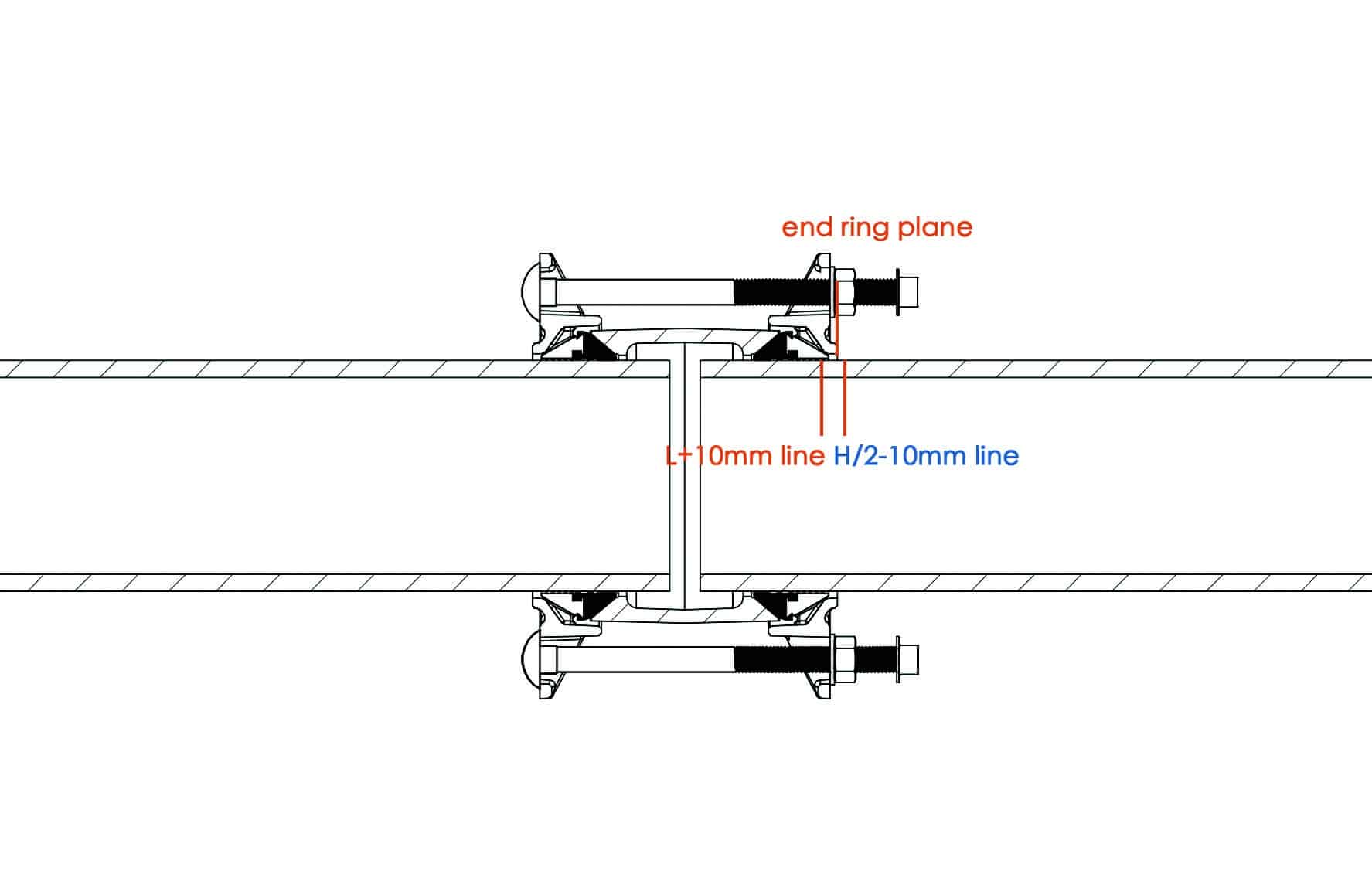 Restrained Coupling Adaptor for HDPE Pipe Sr No. JC008 Installation Instruction pipe insertion position