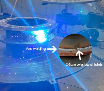 Arc welding for ms dismantling joint