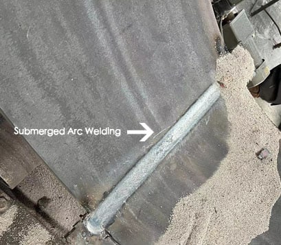 Submerged Arc Welding for ms dismantling joint body