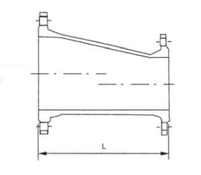 flanged eccentric reducer drawing