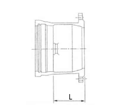 flanged socket drawing tyton type