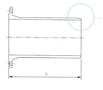 flanged spigot drawing