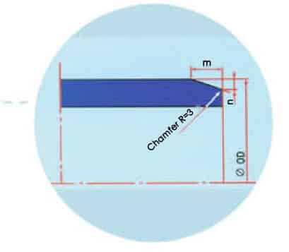 flanged spigot machined part details drawing