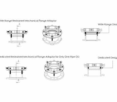 mechanical flange adaptor drawing