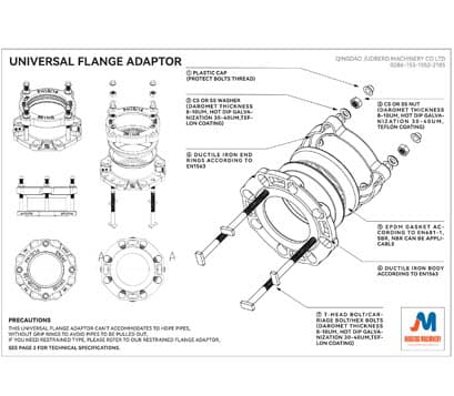 universal flange adaptor drawing