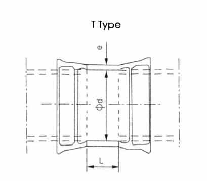 T type socket collar drawing