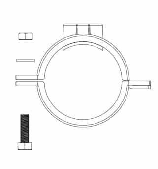 DI Saddle Clamp for PVC and HDPE pipe installation instruction step 1