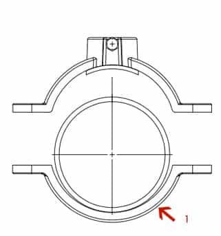 Metal Saddle Clamp for AC pipe for Water Line installation instruction step 2