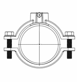 Metal Saddle Clamp for AC pipe for Water Line installation instruction step 3