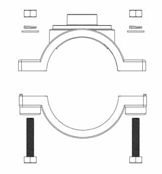 PVC saddle clamp installation instruction step 1