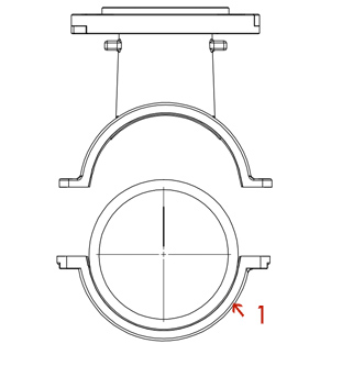 Saddle Clamp for HDPE and PVC Pipe with Loose Flange Outlet Installation Instruction step 2