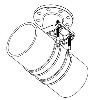 Tapping saddle with flange outlet-double bands or multiple bands installation instruction step 5