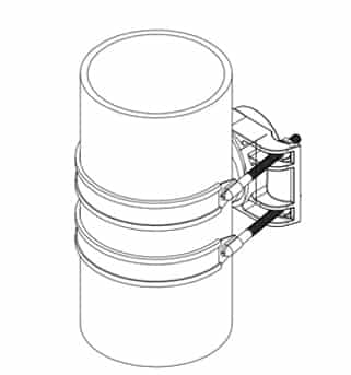 Tapping saddle with thread outlet-double bands or multiple bands for big size pipes installation instruction step 5