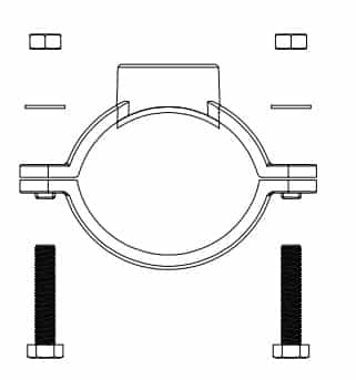 Wide Range Saddle Clamp Installation Instruction step 1