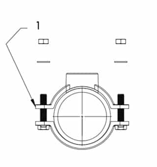 Wide Range Saddle Clamp Installation Instruction step 3