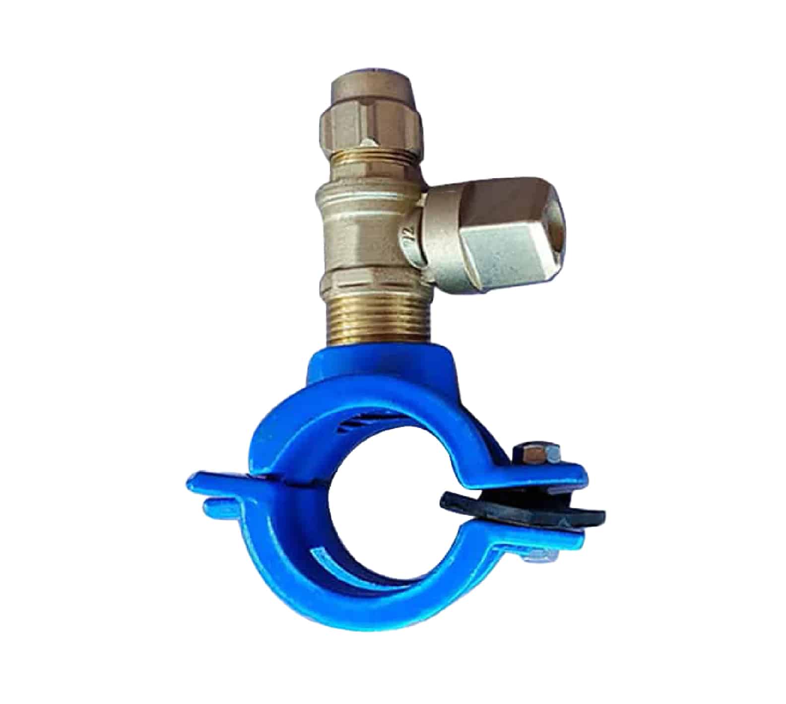 Pipe Saddle Fitting for PVC and HDPE pipe One Bolt Thread Outlet