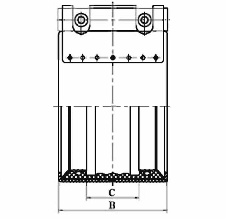 Restraint Stainless Steel Pipe Coupling drawing-front view