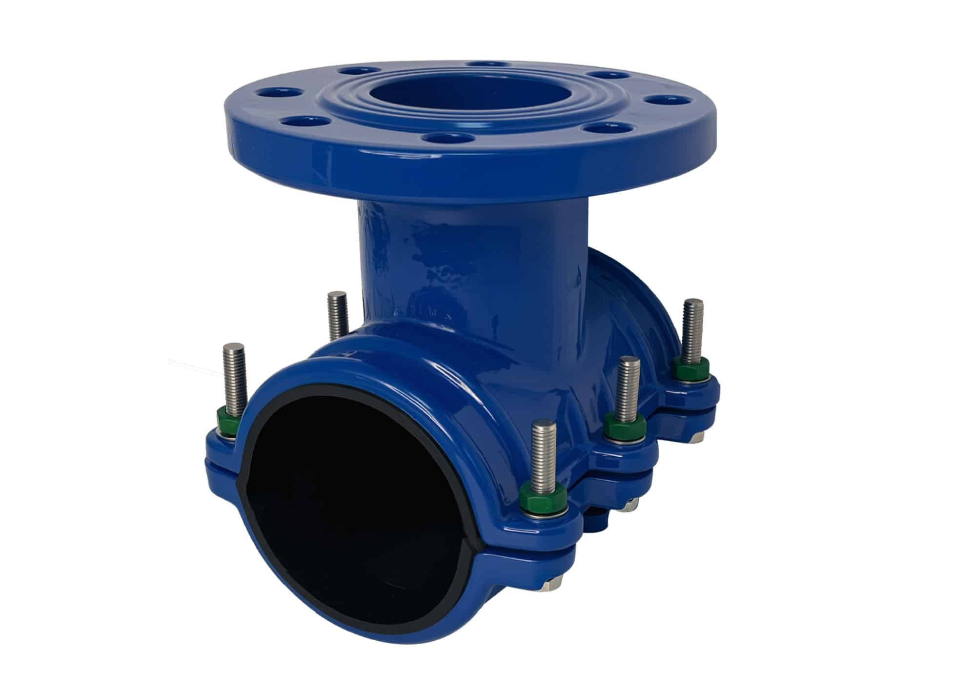 Saddle Clamp for PVC and HDPE pipe Flange Outlet 2
