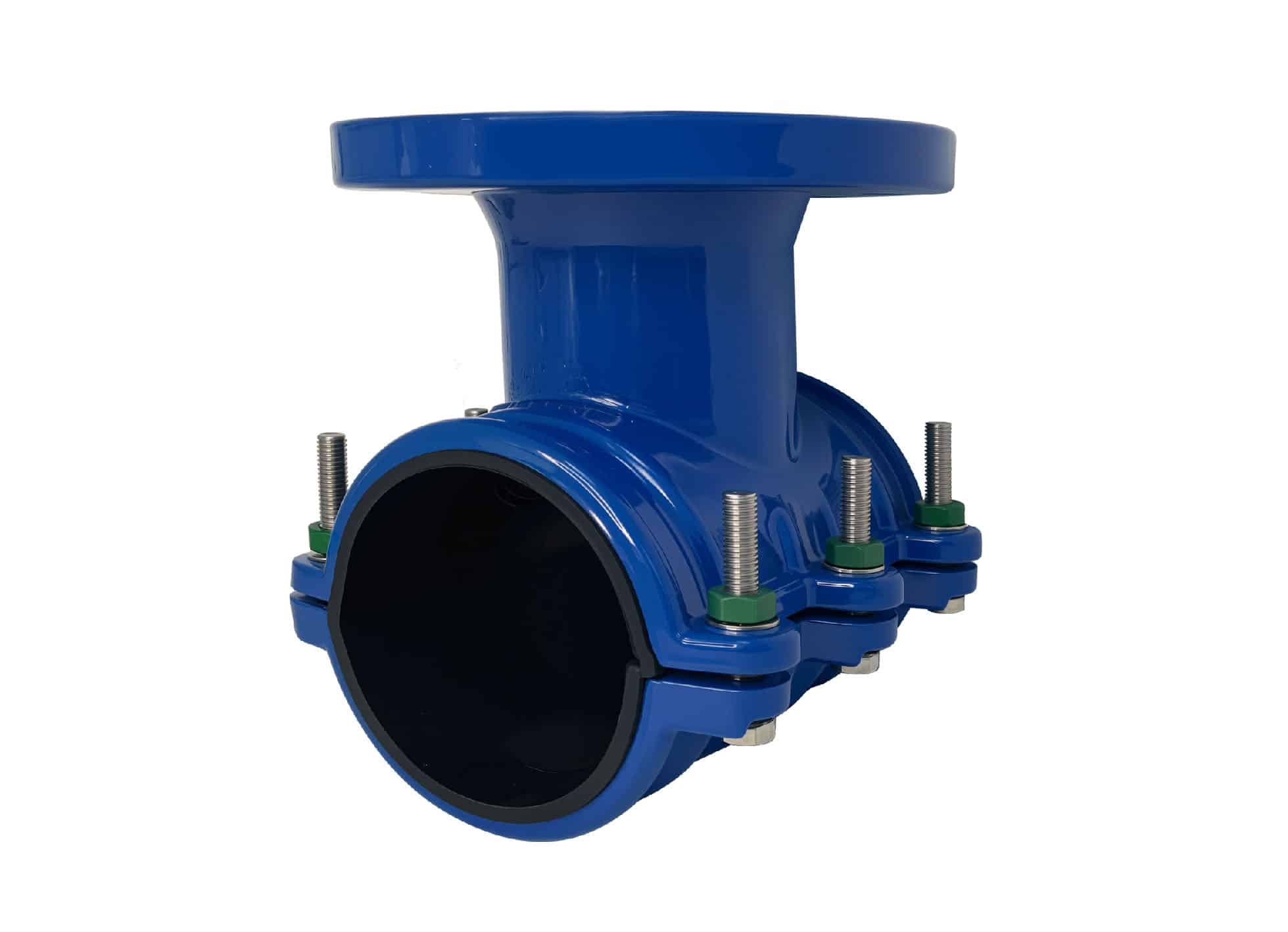 Saddle Clamp for PVC and HDPE pipe Flange Outlet 3
