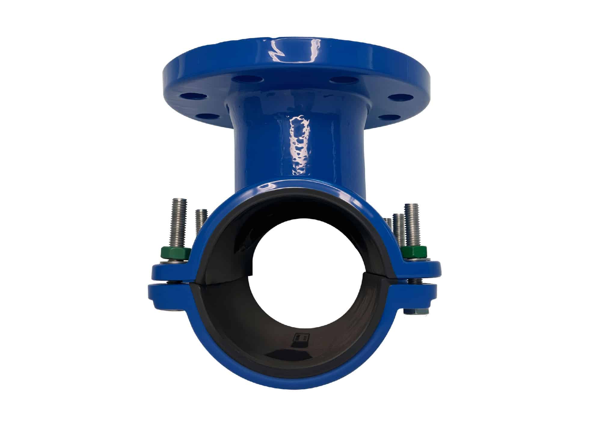 Saddle Clamp for PVC and HDPE pipe Flange Outlet 4